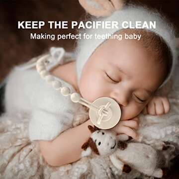 Cuddle Campus Silicone Pacifier Clip Holder 2-Pack