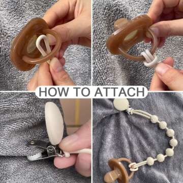 Cuddle Campus Silicone Pacifier Clip Holder 2-Pack