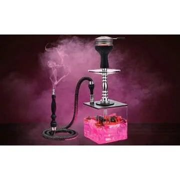 Hookah Set with Multicolor LED Light Perfect for Gatherings
