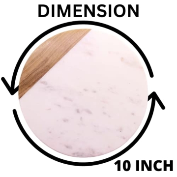 KC KULLICRAFT White Marble Board - Versatile Serving & Cutting Board