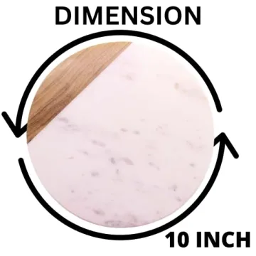 KC KULLICRAFT White Marble Board - Versatile Serving & Cutting Board