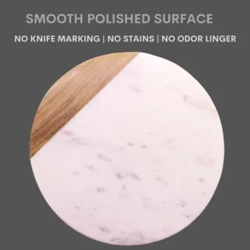 KC KULLICRAFT White Marble Board - Versatile Serving & Cutting Board