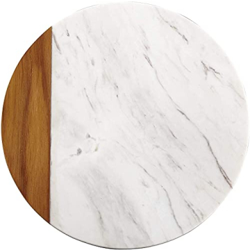 KC KULLICRAFT White Marble Board - Versatile Serving & Cutting Board