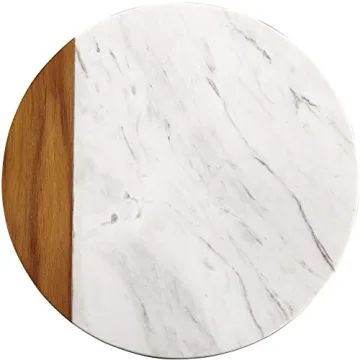 KC KULLICRAFT White Marble Board - Versatile Serving & Cutting Board