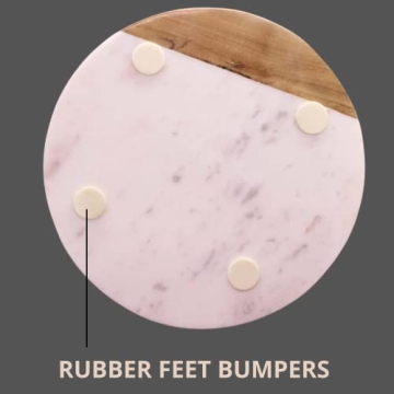 KC KULLICRAFT White Marble Board - Versatile Serving & Cutting Board