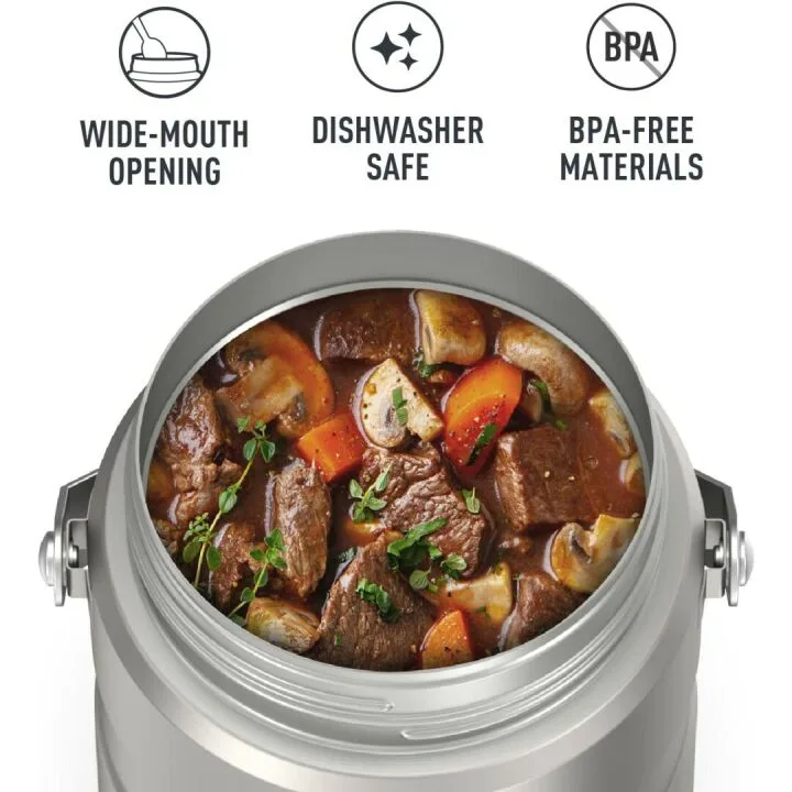 THERMOS 47oz Vacuum-Insulated Food Jar - Matte Steel