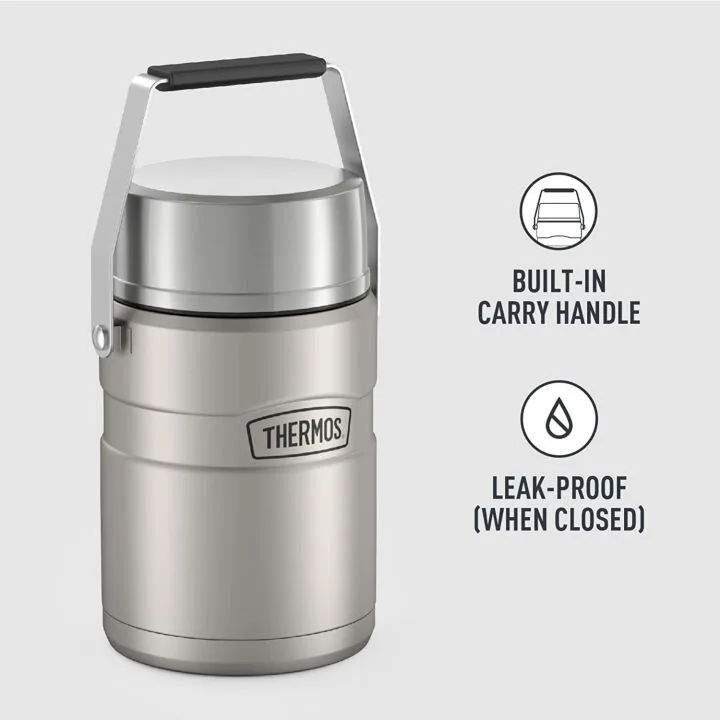 THERMOS 47oz Vacuum-Insulated Food Jar - Matte Steel
