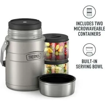 THERMOS 47oz Vacuum-Insulated Food Jar - Matte Steel