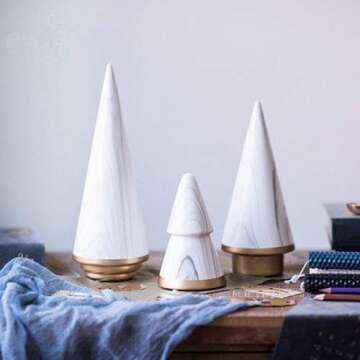 Ceramic Christmas Tree Set of 3 for Elegant Holidays