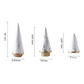 Ceramic Christmas Tree Set of 3 for Elegant Holidays