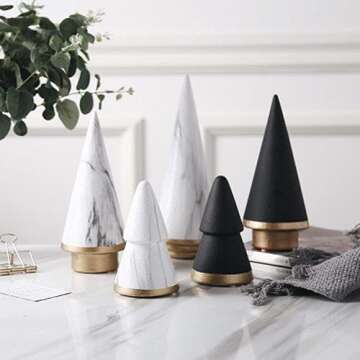 Ceramic Christmas Tree Set of 3 for Elegant Holidays