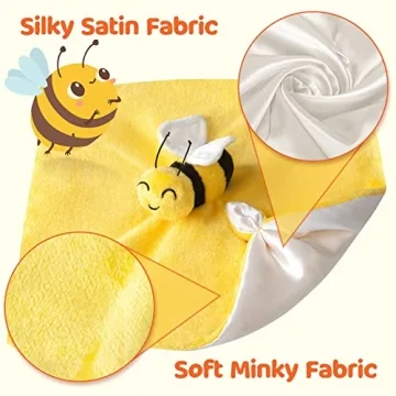 Pro Goleem Soft Bee Lovey Blanket for Babies and Toddlers