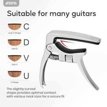 Aroma Adjustable Guitar Capo for Perfect Sound Control