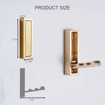 Foldable Gold Wall Hooks - Elegant & Durable Storage Solution
