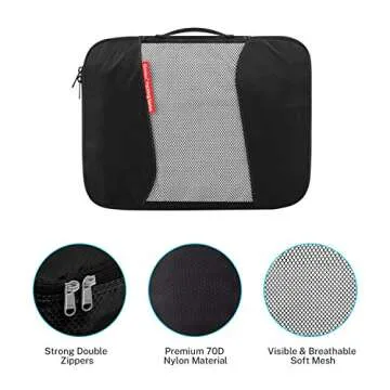 Gonex Packing Cubes for Suitcase Lightweight Travel Organizers