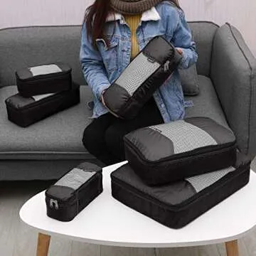 Gonex Packing Cubes for Suitcase Lightweight Travel Organizers