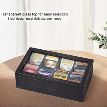 Alsonerbay Wooden Tea Box for Organized Kitchen Storage