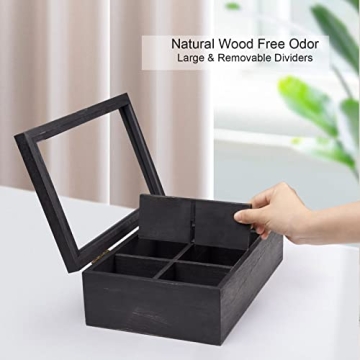 Alsonerbay Wooden Tea Box for Organized Kitchen Storage