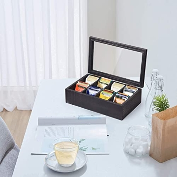 Alsonerbay Wooden Tea Box for Organized Kitchen Storage