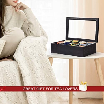 Alsonerbay Wooden Tea Box for Organized Kitchen Storage