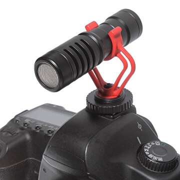 FocusFoto Smartphone Video Rig Camera Cage Mount Holder Stabilizer Handle Grip with BOYA by-MM1 Shotgun Microphone Mic + 49 LED Light Kit for Mobile Phone iPhone Filmmaking Professional Videomaker