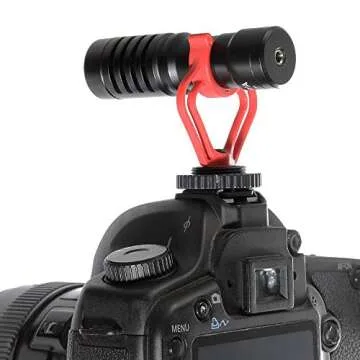 FocusFoto Smartphone Video Rig Camera Cage Mount Holder Stabilizer Handle Grip with BOYA by-MM1 Shotgun Microphone Mic + 49 LED Light Kit for Mobile Phone iPhone Filmmaking Professional Videomaker