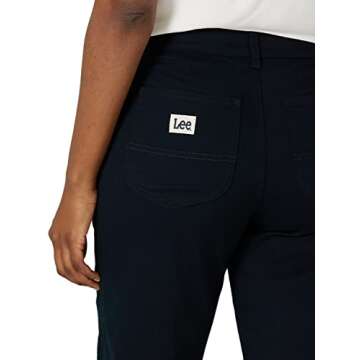 Lee Women's Legendary High-Rise Balloon Crop Pant, Black, 8