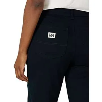 Lee Women's Legendary High-Rise Balloon Crop Pant, Black, 8