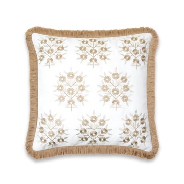 Hofdeco Coastal Throw Pillow Cover 20"x20" Water Resistant