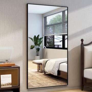 Easly Full Length Mirror with Stand 34"x76" Full Body Mirror Floor Mirror Standing Hanging or Leanin...