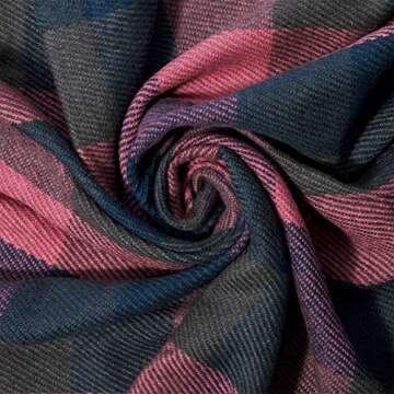 YSense Women's Long Plaid Blanket Scarf Chunky Oversized Winter Fall Warm Scarf Big Tartan Scarves Wrap Shawl Ladies Gifts