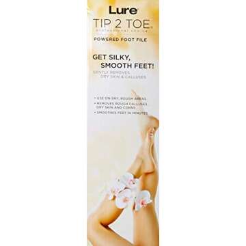 J D beauty professional Tip2Toe Electric Callus Remover, White & Silver