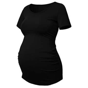 Stylish Short Sleeve Maternity Tops with Comfort Design
