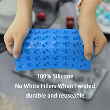 Palksky Mini Dinosaur Silicone Candy molds/Dragon Gummy Bear Mold, Non-Stick Gummie Chocolate Gelati...