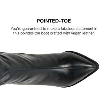 Journee Womens Daria Tru Comfort Foam Extra Wide Calf Stacked Heel Knee High Boots