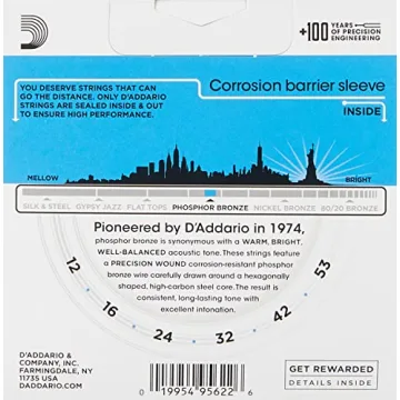 D'Addario Phosphor Bronze Acoustic Guitar Strings