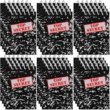 Bedwina Top Secret Mini Notebooks for Kids Party Favors - (Pack of 24) Spiral Note Book Pads for Murder Mystery Party Decor, Secret Agent Spy or Crime Detective Themed Parties, Goody Bag Notepads