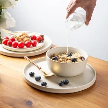 AmorArc Stoneware Dinnerware Set for 8 - Stylish & Durable