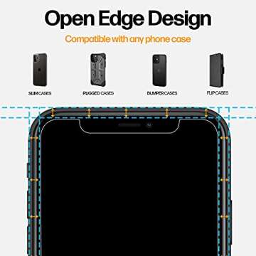 Power Theory Designed for iPhone X, iPhone Xs Privacy Screen Protector Tempered Glass Anti Spy protection [9H Hardness], Easy Install Kit, 99% HD Bubble Free Case Friendly, 2 Pack