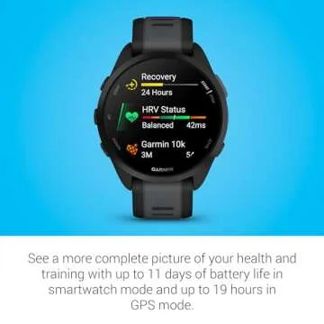 Garmin Forerunner 165 Smartwatch with GPS and Training Metrics