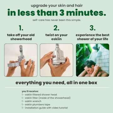 Eskiin Filtered Showerhead for Healthy Skin & Hair