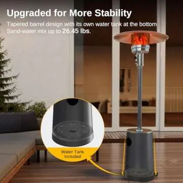 EAST OAK 50,000 BTU Patio Heater for Outdoor Use