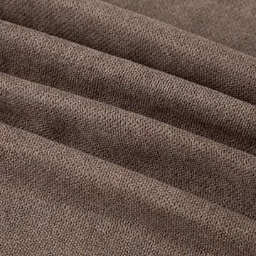 MADIZZ Set of 2 Short Chenille Throw Pillow Covers 22x22 Inch Coffee Soft Decorative Cushion Cover for Sofa Bedroom Pillow Shell