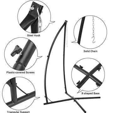 Durable AthLike Hammock Swing Stand for Indoor & Outdoor Use