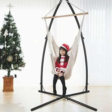 Durable AthLike Hammock Swing Stand for Indoor & Outdoor Use