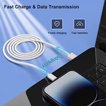 Durable 6-Pack Lightning Charging Cables for Apple Devices