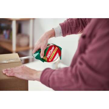 Duck HD Clear Packing Tape - 6 Rolls, 328 Yards Heavy Duty Packaging for Shipping, Mailing, Moving & Storage Clear, Strong Refills Boxes 1.88 In. x 54.6 Yd. (441962)