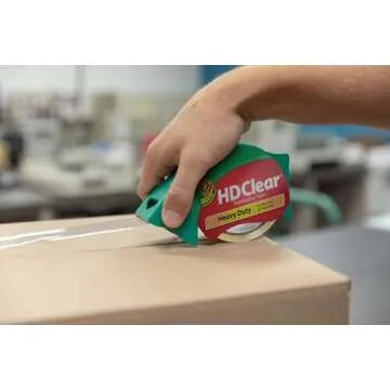 Duck HD Clear Packing Tape - 6 Rolls, 328 Yards Heavy Duty Packaging for Shipping, Mailing, Moving & Storage Clear, Strong Refills Boxes 1.88 In. x 54.6 Yd. (441962)
