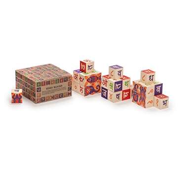 Uncle Goose Hindi Blocks - Eco-Friendly Learning Cubes