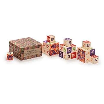 Uncle Goose Hindi Blocks - Eco-Friendly Learning Cubes